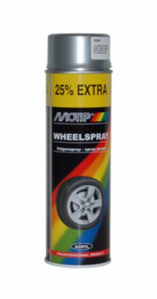 spuitlak motip velgenspray 500mL spuitbus zilver 04007