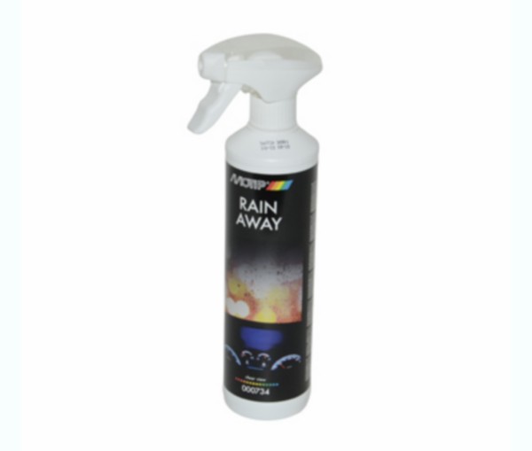 onderhoudsmiddel motip vizier/windscherm waterafstoten rain away 500mL fles 000734