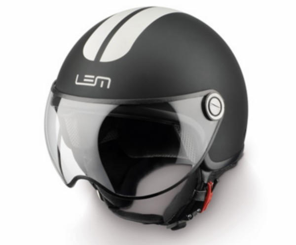 helm lem demi-jet coolmax roger XL 61/62 zwart mat/wit=op=op