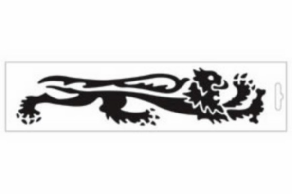 sticker universeel malossi leeuw rechts 14cm zwart 339765=op=op