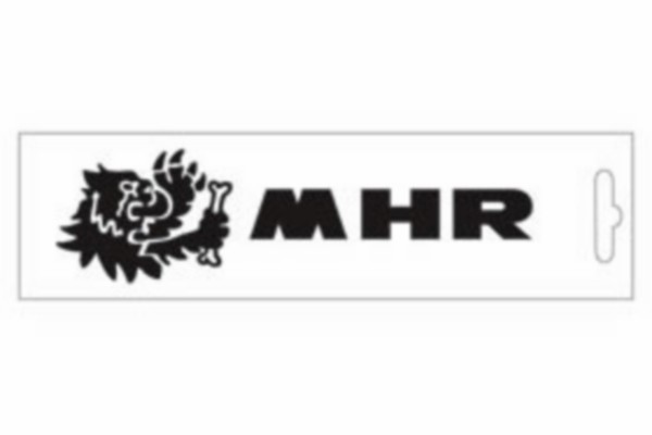 sticker universeel malossi mhr woord [mhr] + leeuw 13cm zwart 339771=op=op