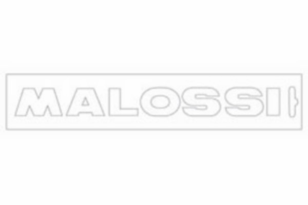 sticker universeel malossi woord [malossi] 14cm wit 339778=op=op