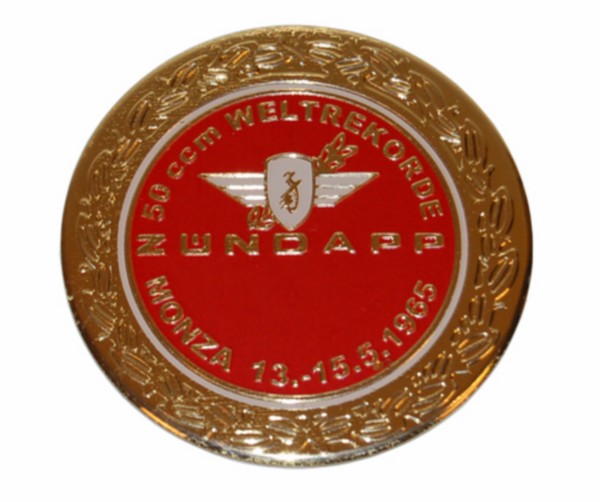 sticker logo rond rood/goud zundapp monza z517-12.127/r