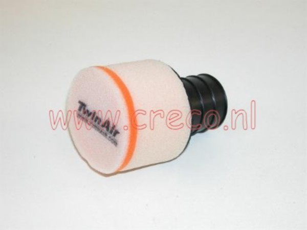 powerfilter twin air cross recht 50mm 90 L=75 spons
