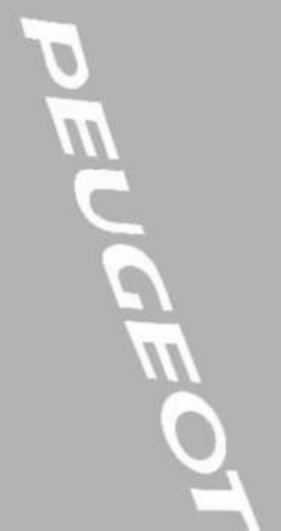 sticker woord [peugeot] wit 2-delig