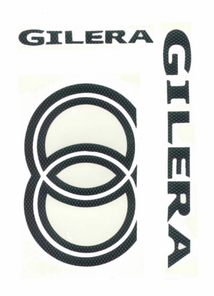 stickerset carbon 5-delig gilera