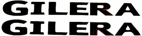 sticker woord [gilera] zwart 2-delig