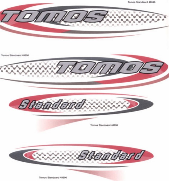 stickerset tomos rood/zwart/zilver standard 080091