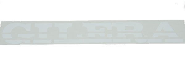 sticker woord [gilera] 23cm wit runner, stalker 081941