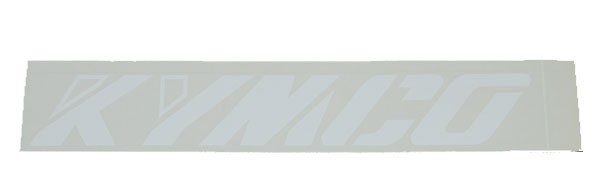 sticker woord [kymco] schuin wit=op=op