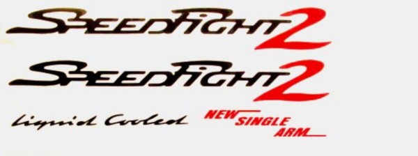 stickerset zwart/rood 5-delig speedfight 2