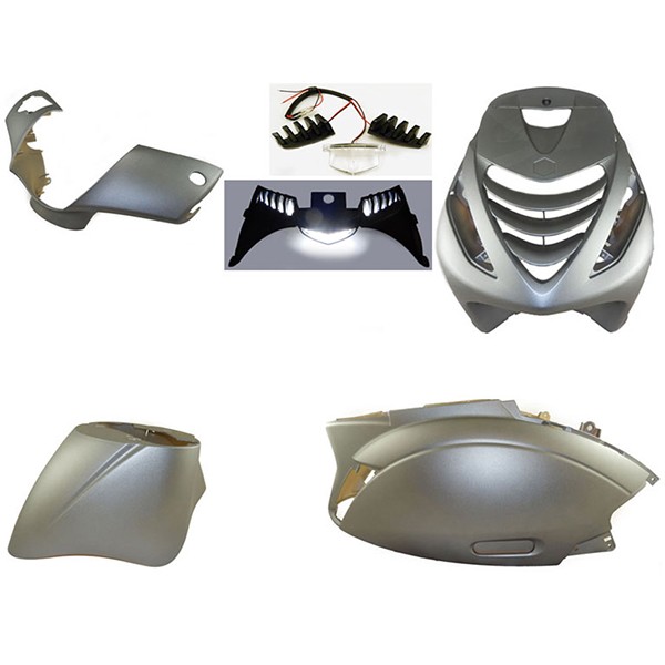 plaatwerkset Power1 model SP + led lamp antraciet mat 6-delig zip2000