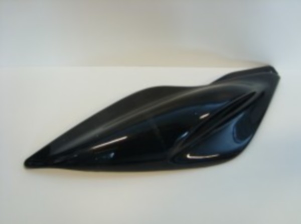 zijscherm linksachter zwart glans aerox