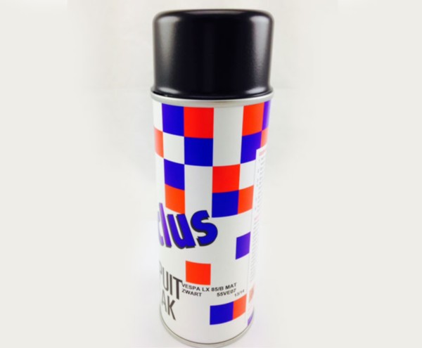 spuitlak mat zwart 85/B 400mL spuitbus gts alle mod., vespa lx