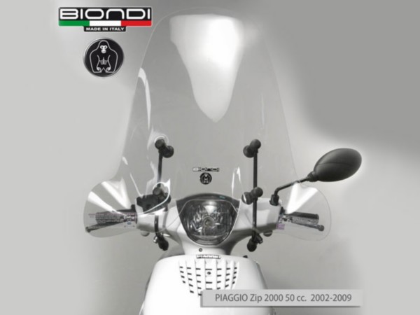 windscherm biondi hoog k1 z line zonder bevestiging set helder zip2000=op=op