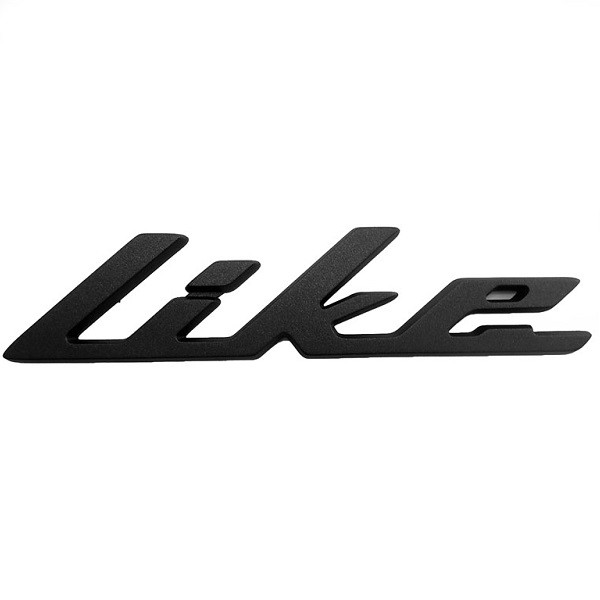 sticker Kymco origineel woord [like] grijs mat new like 86202-acc1-e10-t02