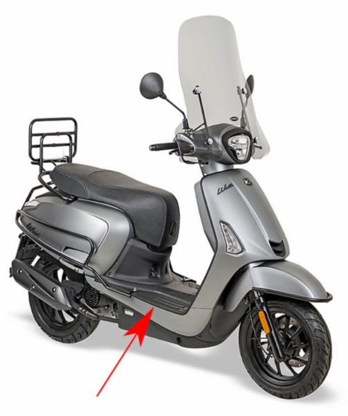 sierstrip Kymco origineel treeplank rechts zwart mat new like 64317-acc1-e10-66p