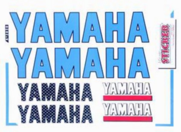 stickerset falko woord [yamaha] blauw 6-delig 982020