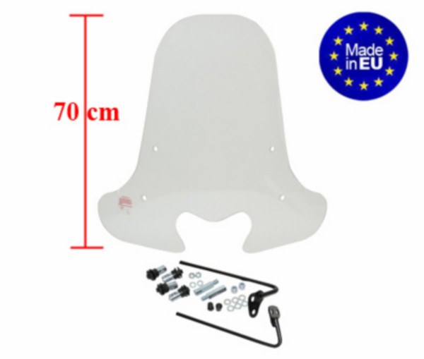 windscherm Regia met bevestigingsset (made in EU) hoog 70cm helder vision 4t 2012
