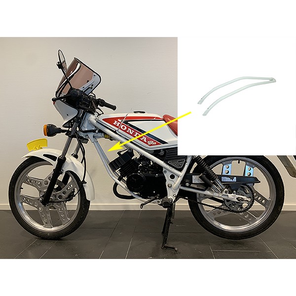 frame beugelset voorlangs de cilinder Honda wit mb5