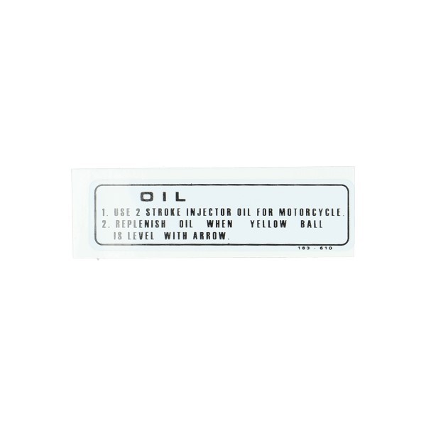 sticker olie wit/zwart mb, mt
