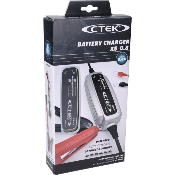 acculader ctek 12v compleet met kabels xs 0.8.