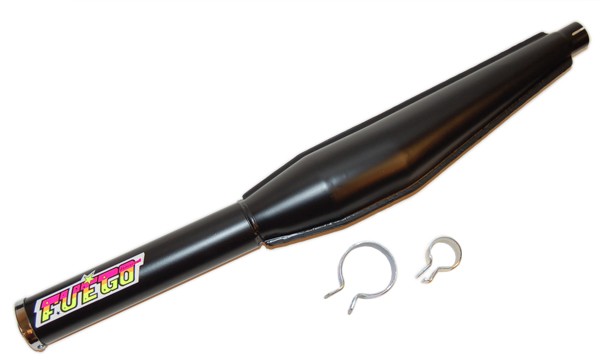 uitlaat cross (made in EU) 28mm zwart kreidler, zundapp