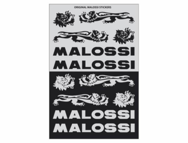 stickerset malossi zwart/zilver 12-delig 3314154