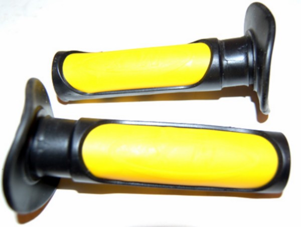 handvatset DMP mod. progrip zwart/geel beta rr50, derbi, rieju, otr, sm=op=op