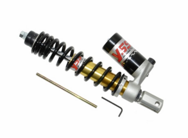 schokbreker yss + gastank g-serie achter 285mm zwart/goud runner, sco piaggio