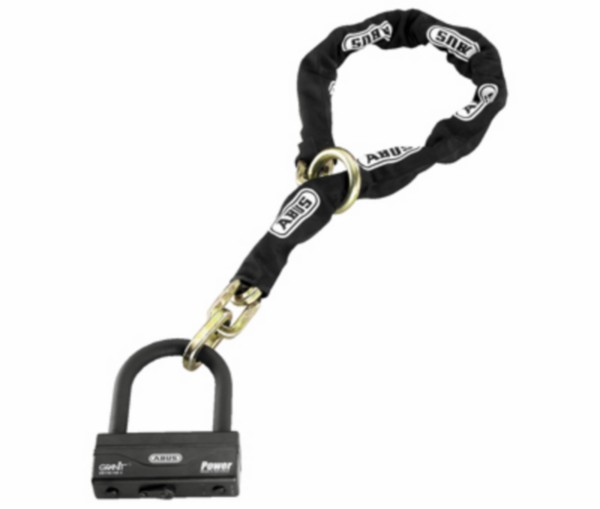 kettingslot abus + hangslot art 4-sterren black loop 120cm 58/140hb3