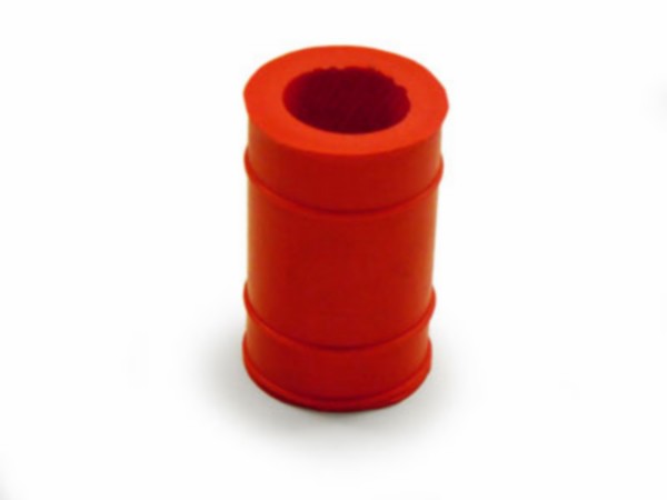 rubber uitlaat nademper kort 22mm rood