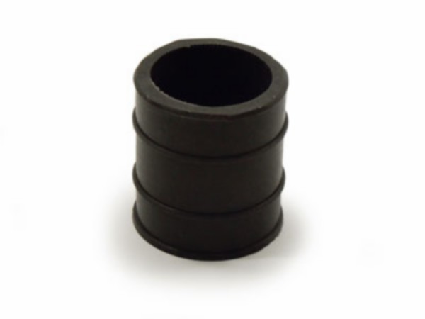 rubber uitlaat nademper kort 30mm zwart