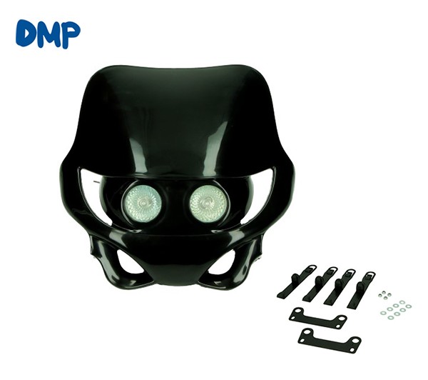 koplamp dubbel DMP + koplampspoiler halogeen zwart otr, sm
