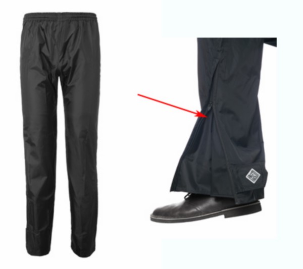 regenbroek tucano 575 panta diluvio licht M zwart