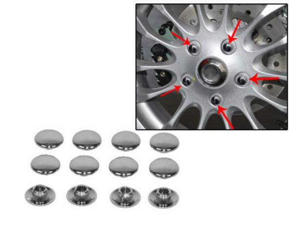 sierdop DMP inbus bout voorwiel m8 chroom 12pcs primavera, sprint