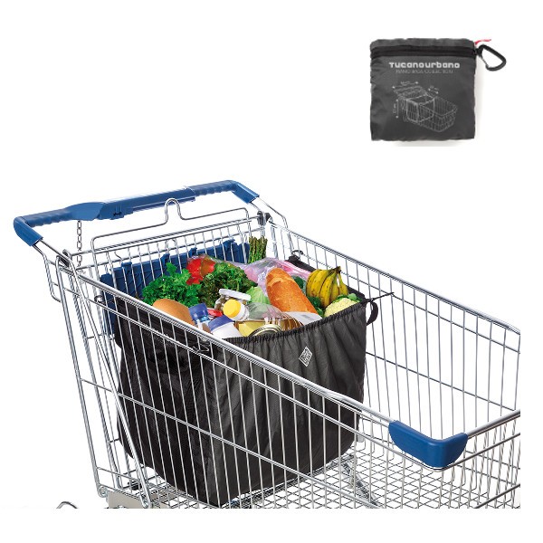 tas tucano nano winkelwagen family shopper 66L zwart 477=op=op