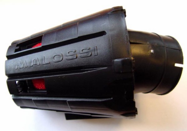 powerfilter malossi e5 schuin 40mm zwart 049424.c0