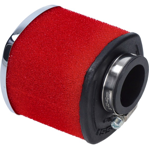 powerfilter malossi mhr e14 recht 32mm chroom/rood 0411450