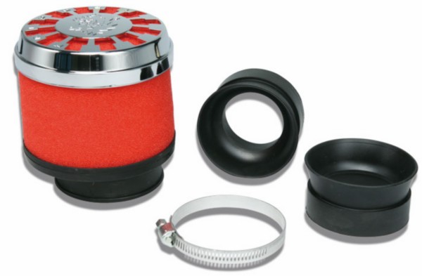 powerfilter malossi mhr e13 recht 42-58mm chroom/rood 0413528
