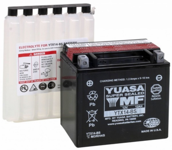 accu yuasa ytx14-bs onderhoudsvrij o.a. BMW gs mp3