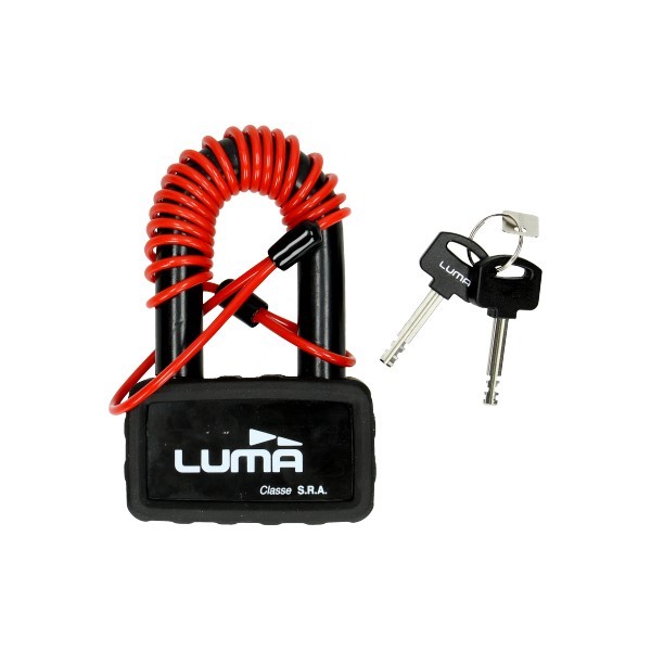 schijfremslot luma art 4-sterren met reminder kabel (hangslot) dia18