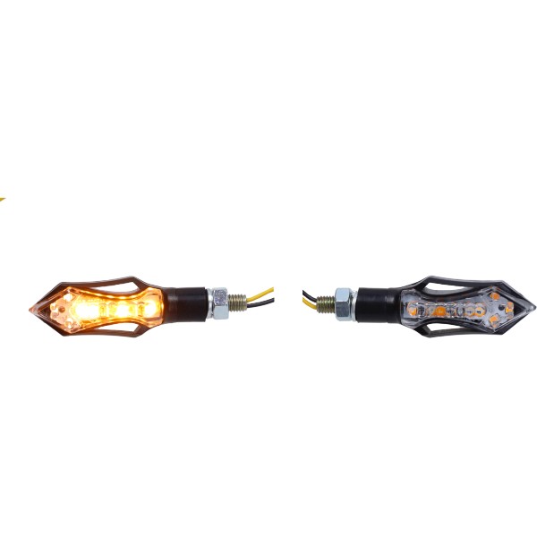 knipperlichtset DMP led mini 12 leds matrix (verloop) bromfiets/motor zwart beta rr50