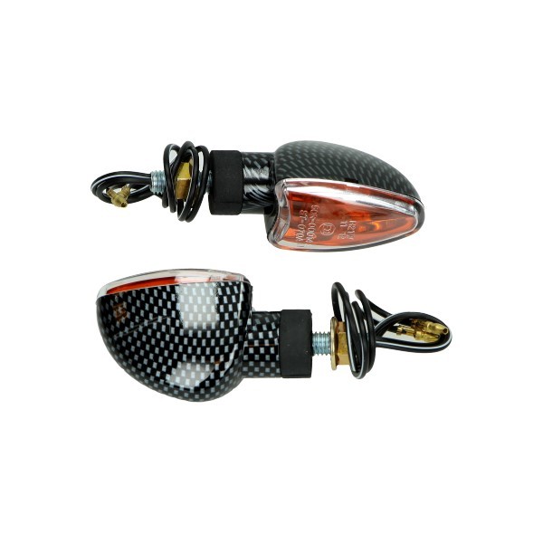 knipperlichtset DMP mini mod. pijl E-keur carbon/wit universeel
