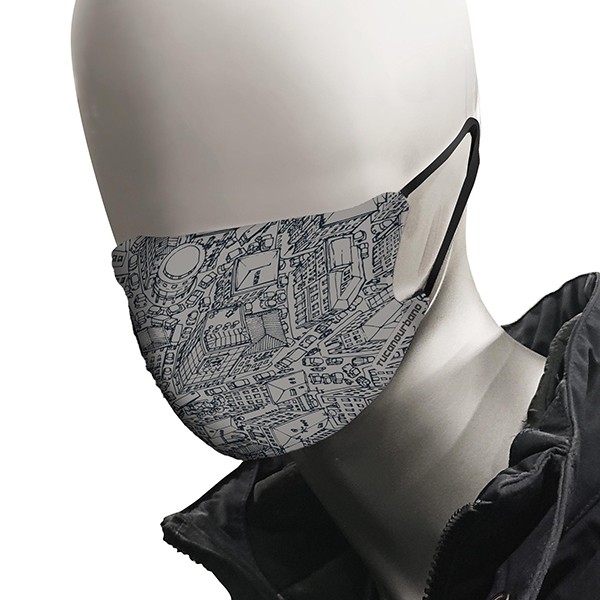 mondmasker tucano helm jet nano 2 stuks uitwasbaar blauw/wit 662=op=op