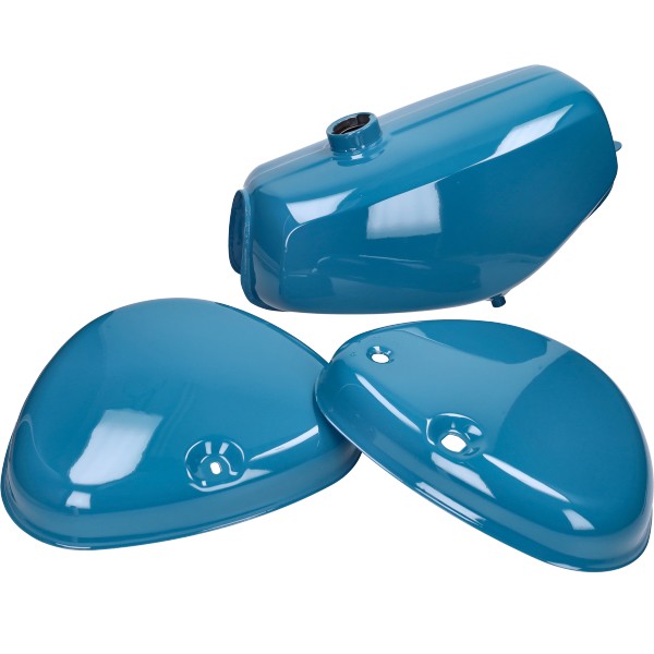 benzinetank +zijdekselset petrol blauw simson S51