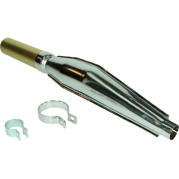 uitlaat cross + beugel (expansie) (made in EU) 28mm chroom/goud bromfiets