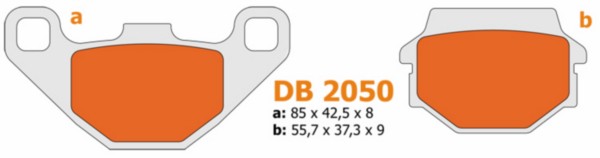 remblokset delta achter adly, quad db2050 m-1
