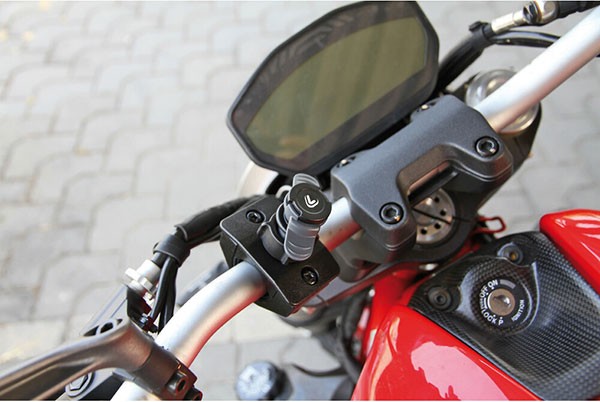 adapter lampa telefoon stuur 16/32mm Opti-Handle o.a. bromfiets, motor, fatbike 90452