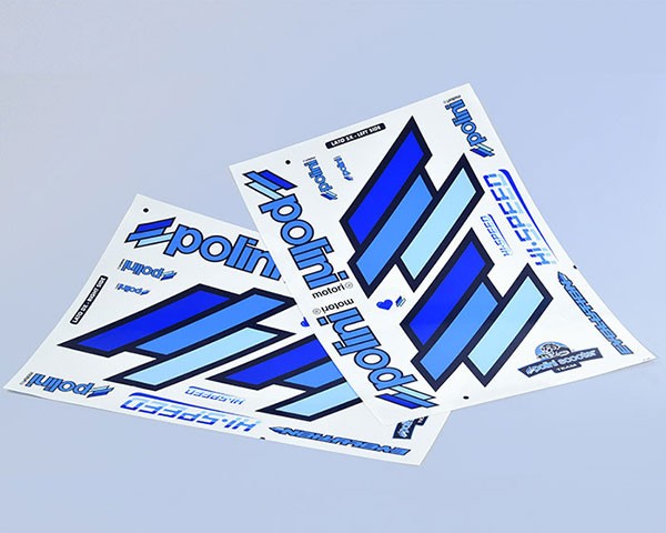 stickervel polini set team 48x34cm blauw 24pcs zip sp 225.030